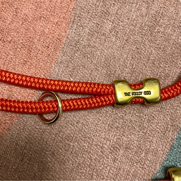 Chic orange and Gold dog leash - Picture 3 of 3